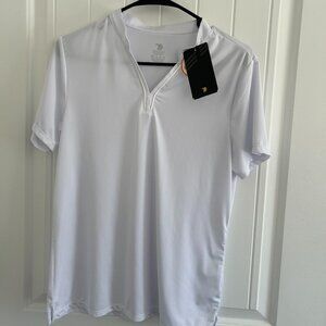 Women's Golf Shirt UPF 50 Short Sleeve Collarless Light Weight Moisture Wicking